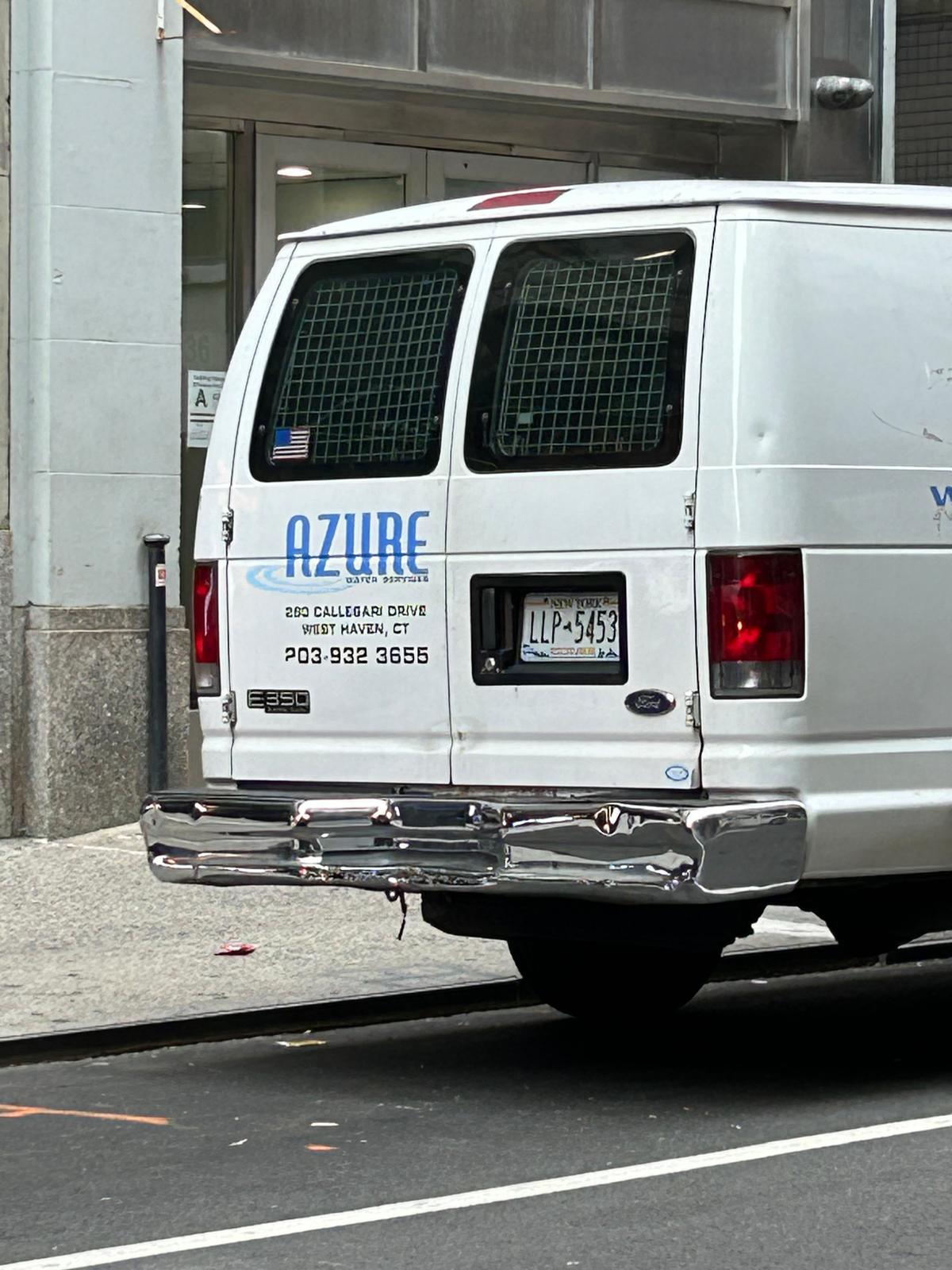 Azure Water Services — photograph of the business's truck